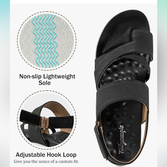 Orthopedic Sandals Plantar Fasciitis WalkingArch Support Comfy Athletic Sandals - Picture 5 of 5